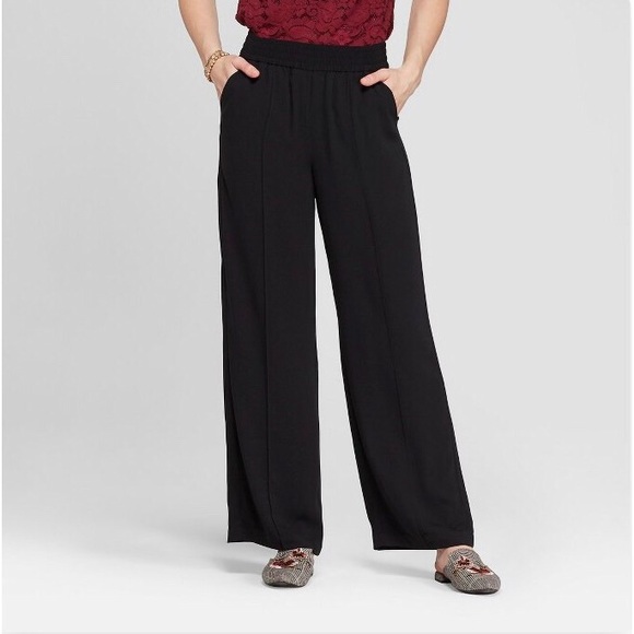 a new day Pants - Black Wide Leg Pants